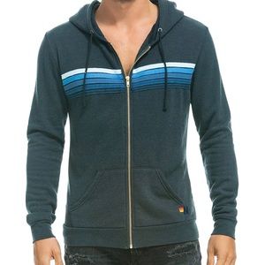 Men’s navy aviator nation 5 stripe zip up